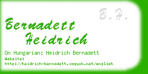 bernadett heidrich business card